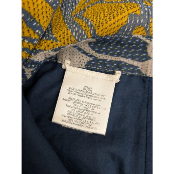 BCBGMAXAZRIA Ivy Cotton Silk Blocked Floral Print Tie Front Romper Size XS - Picture 8 of 13